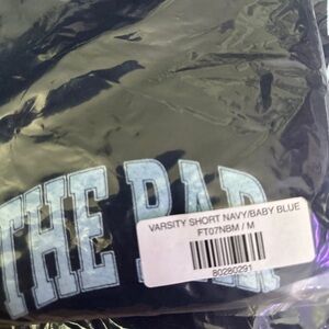 The bar varsity shorts navy size medium unopened